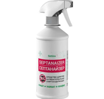 Дезинфицирующая жидкость Septanaizer (75% спирта) 1 л. Тригер-распылитель фото